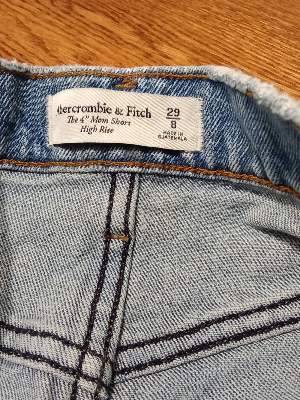 Abercrombie & Fitch Distressed Denim Shorts 29/8 - Picture 3 of 6